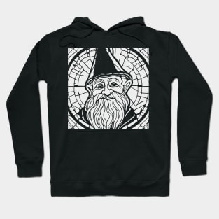 Stained Glass Gnome (White) Hoodie